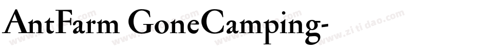 AntFarm GoneCamping字体转换